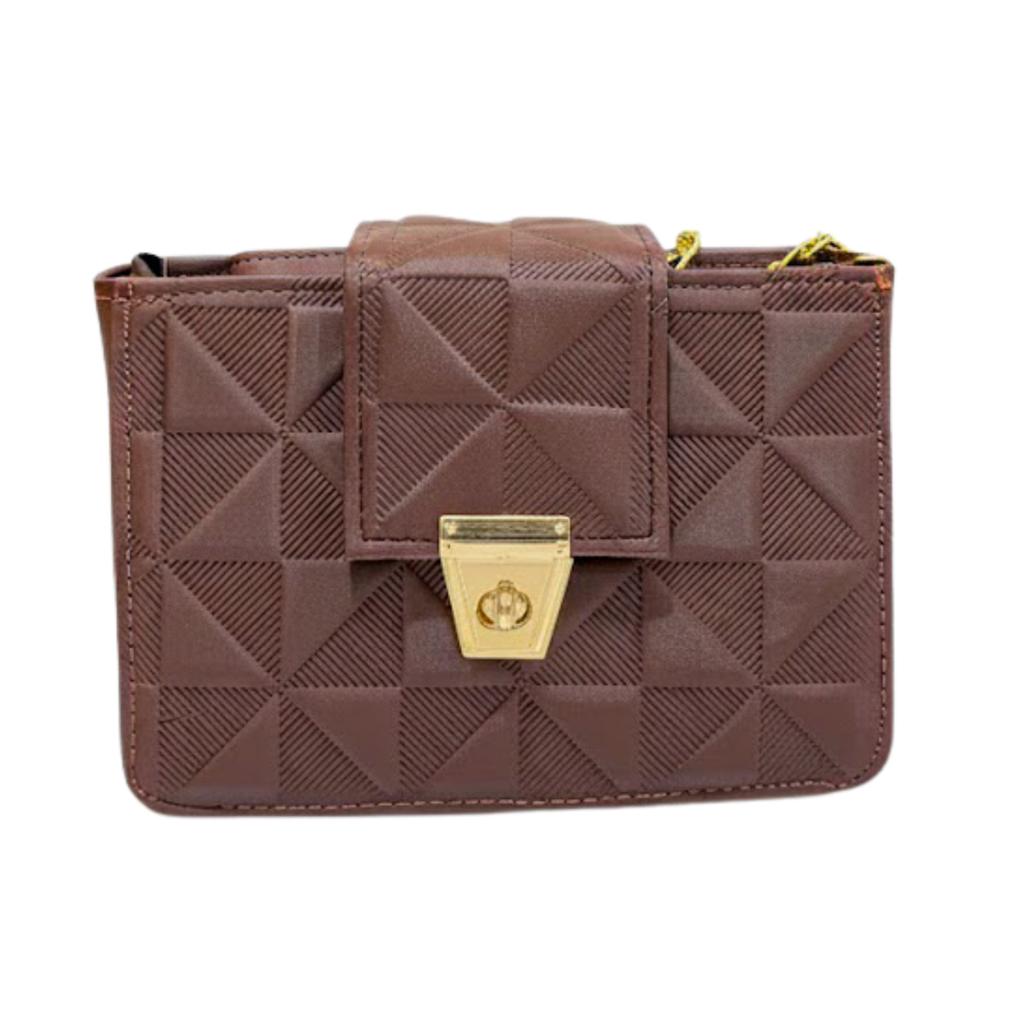 Mocha Quilted Luxe Crossbody