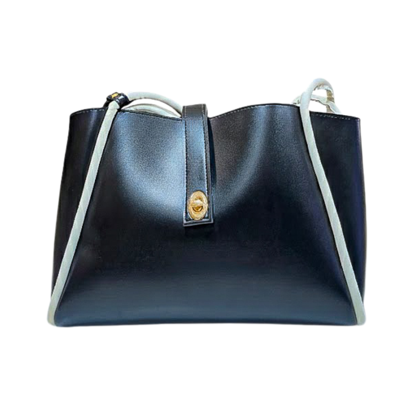 Brown Structured Shoulder Tote