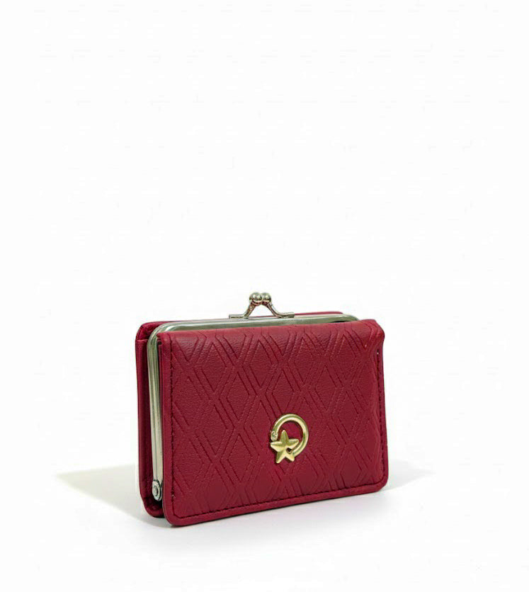 Crimson Clasp Evening Wallet