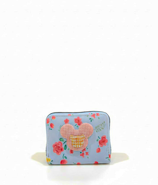 Blush Floral Mini Zip Wallet
