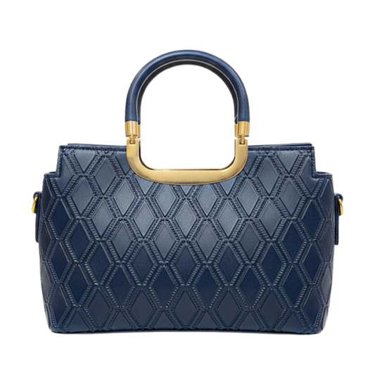 Navy Diamond Luxe Tote