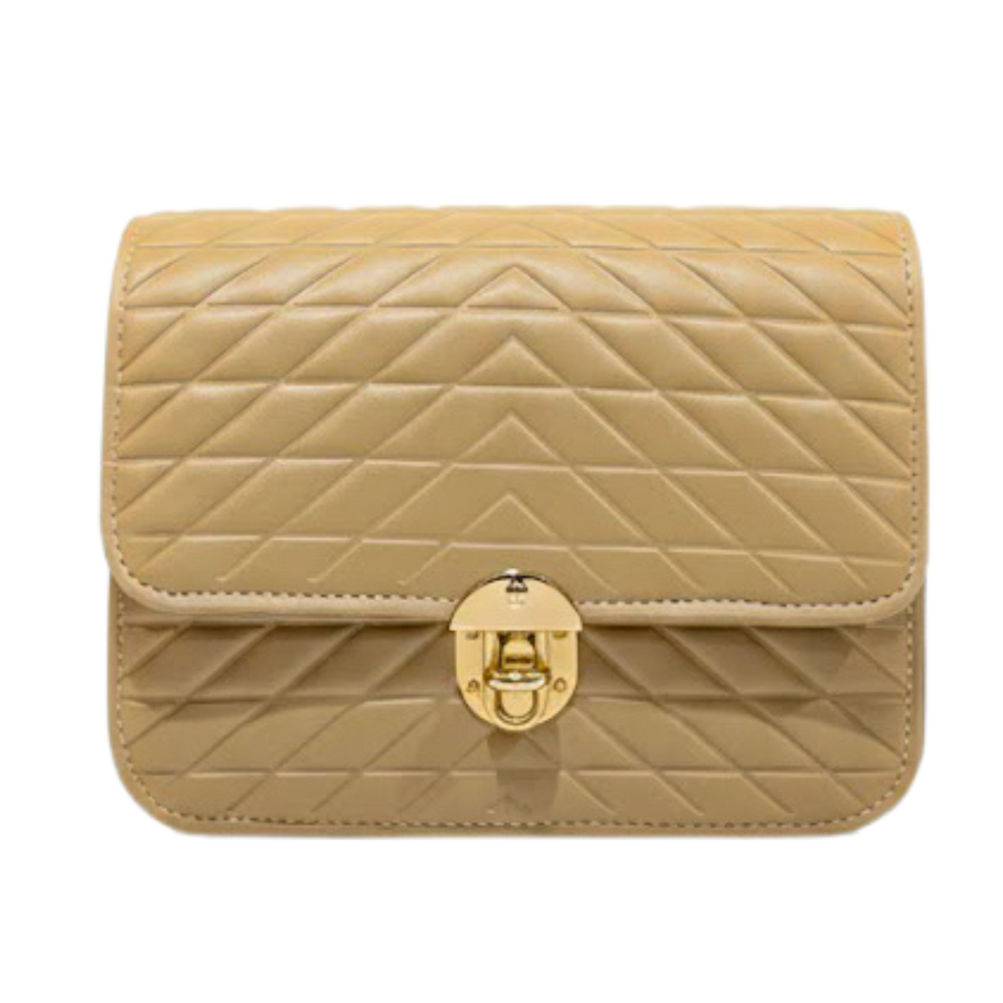 Golden Quilted Mini Clutch