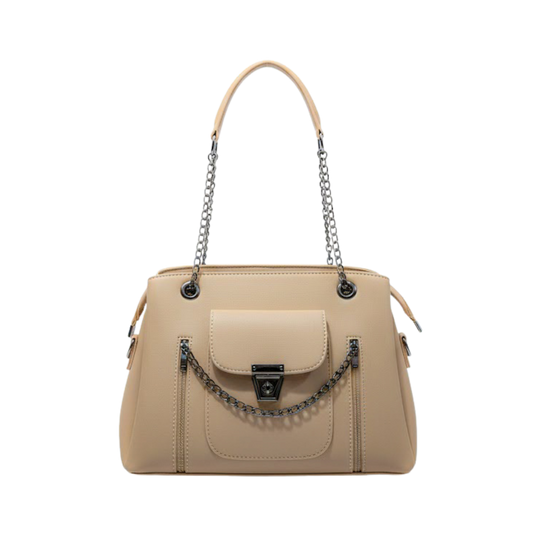 Nude Chain Luxe Satchel
