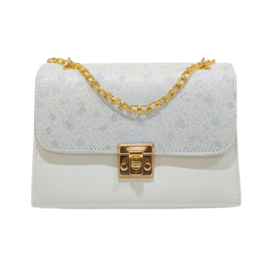 Ivory Pearl Chain Shoulder Bag